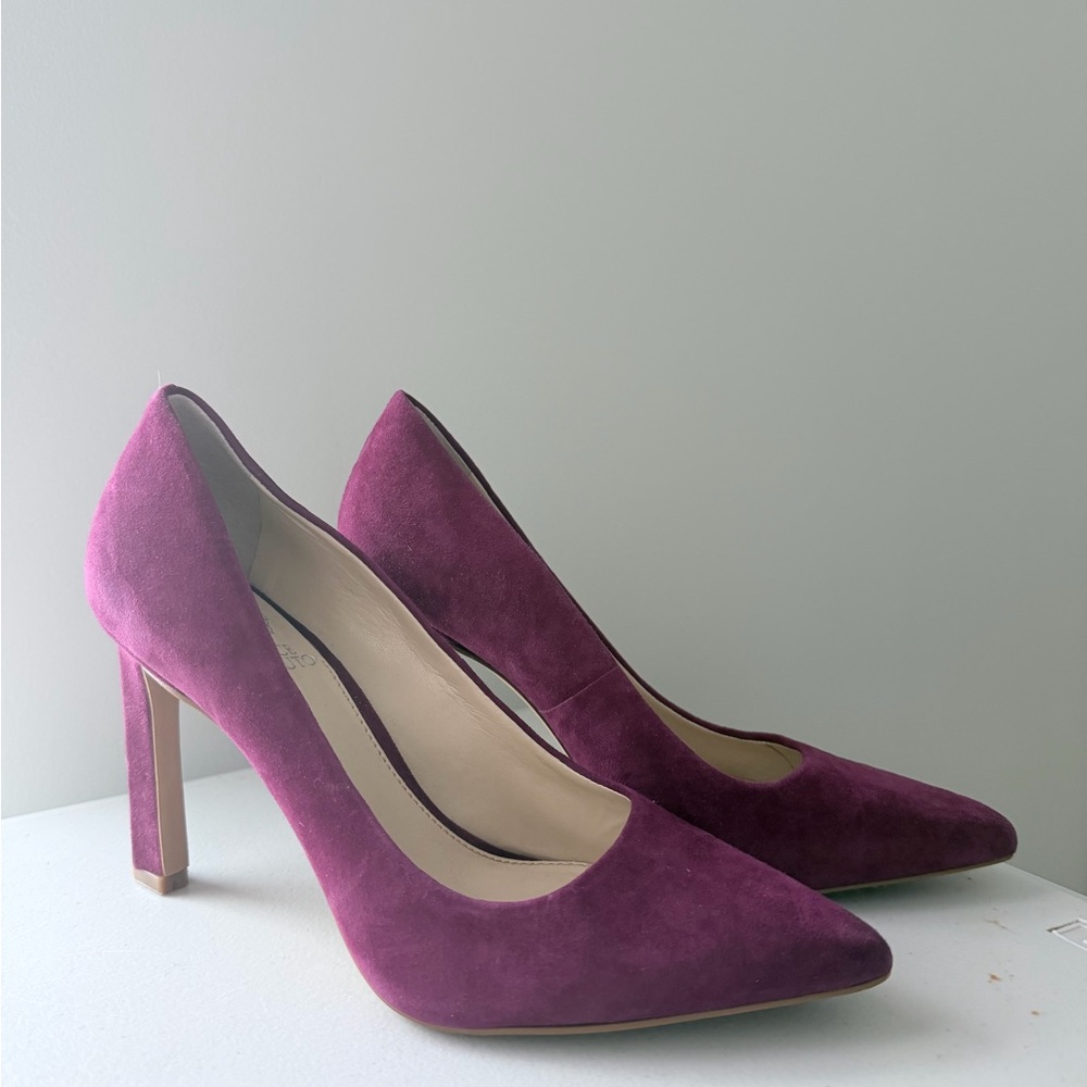 Vince Camuto Plum Suede Heels